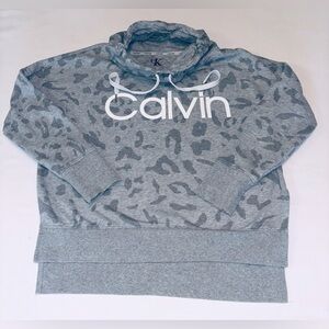 Calvin Klein Gray Animal Print Pullover